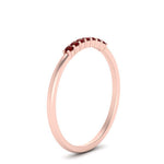 Load image into Gallery viewer, 7-stone-stacking-ruby-wedding-band-in-rose-gold-FD122844BGRUDRANGLE3-NL-RG-GS.jpg
