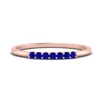 Load image into Gallery viewer, 7-stone-stacking-sapphire-wedding-band-in-rose-gold-FD122844BGSABLANGLE3-NL-RG-GS.jpg
