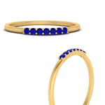 Load image into Gallery viewer, 7-stone-stacking-sapphire-wedding-band-in-yellow-gold-FD122844BGSABLANGLE3-NL-YG-GS.jpg
