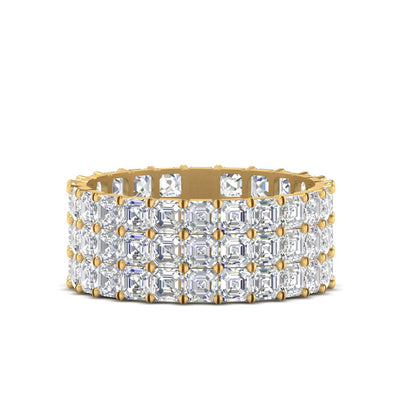 7.50 Ct. Asscher Cut Basket Eternity Stack Band
