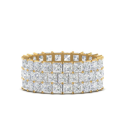 7.50 Ct. Princess Cut Basket Eternity Stack Wedding Band