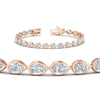 Load image into Gallery viewer, 7.68-carat-classic-teardrop-link-east-west-diamond-bracelet-in-rose-gold-FDBRCPE10581ANGLE2-7.68CT-NL-RG.jpg?v=1776852319