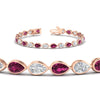 Load image into Gallery viewer, 7.68-carat-classic-teardrop-link-east-west-pink-sapphire-bracelet-in-rose-gold-FDBRCPE10581GSADRPIANGLE2-7.68CT-NL-RG.jpg?v=1776852521