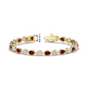 Load image into Gallery viewer, 7.68-carat-classic-teardrop-link-east-west-ruby-bracelet-in-yellow-gold-FDBRCPE10581GRUDR-7.68CT-NL-YG-hw.jpg?v=1776852521