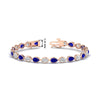 Load image into Gallery viewer, 7.68-carat-classic-teardrop-link-east-west-sapphire-bracelet-in-rose-gold-FDBRCPE10581GSABL-7.68CT-NL-RG-hw.jpg?v=1776852362