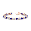 Load image into Gallery viewer, 7.68-carat-classic-teardrop-link-east-west-sapphire-bracelet-in-rose-gold-FDBRCPE10581GSABL-7.68CT-NL-RG.jpg?v=1776852362
