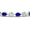 Load image into Gallery viewer, 7.68-carat-classic-teardrop-link-east-west-sapphire-bracelet-in-white-gold-FDBRCPE10581GSABLANGLE5-7.68CT-NL-WG.jpg?v=1776852361