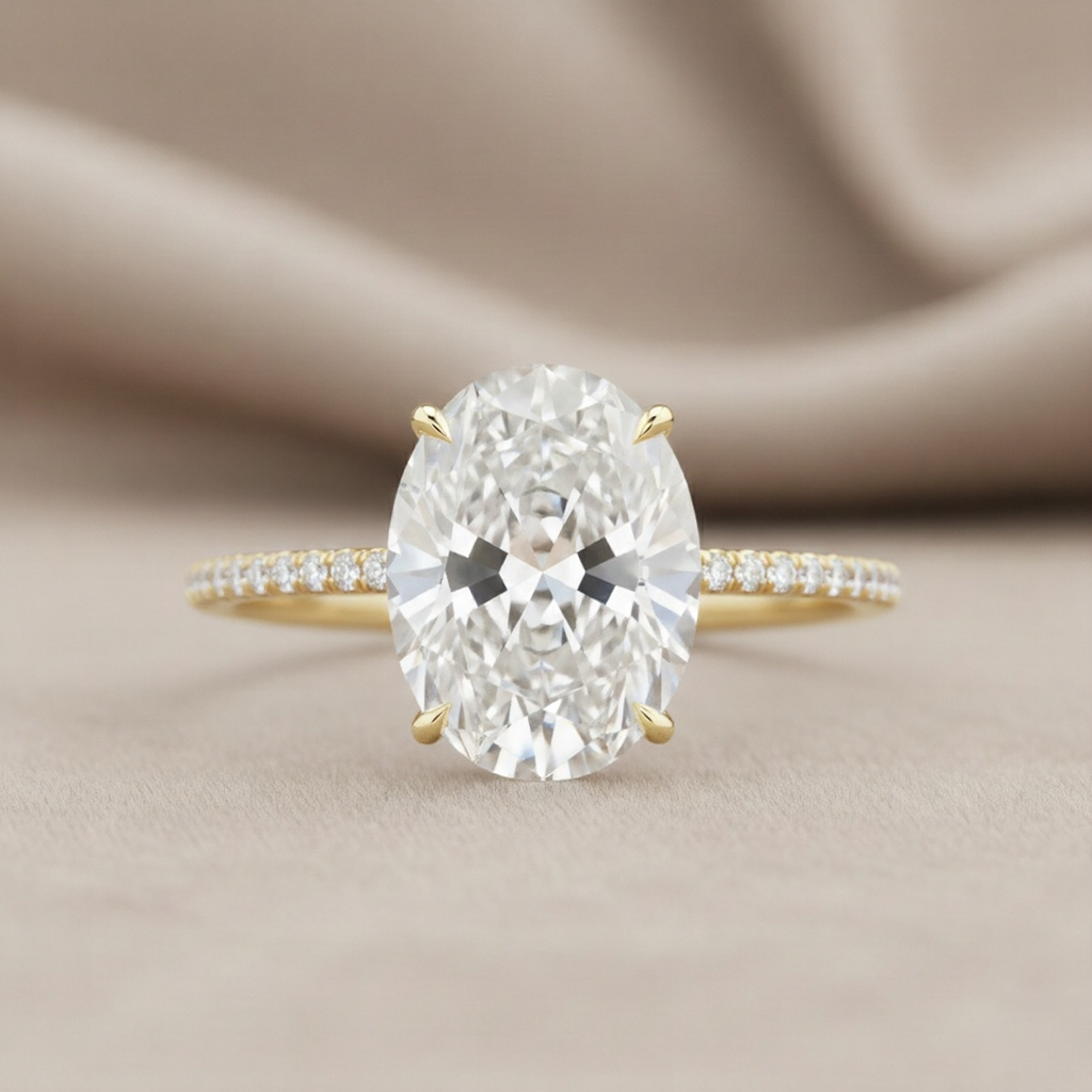 What Is a Hidden Halo Oval Engagement Ring?