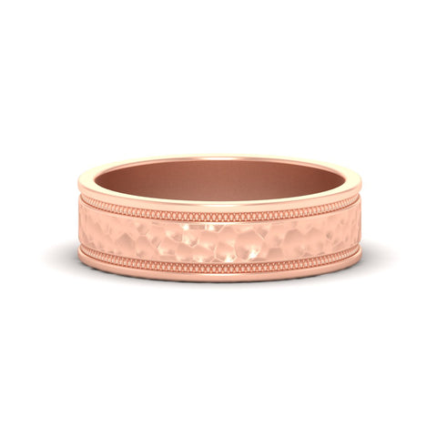 Light Weight Classic Hammered Wedding Ring