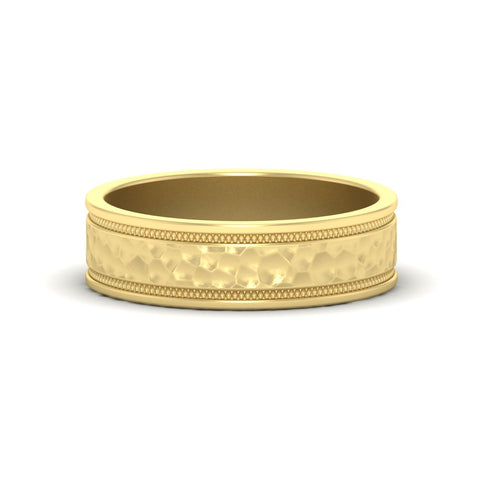 Light Weight Classic Hammered Wedding Ring