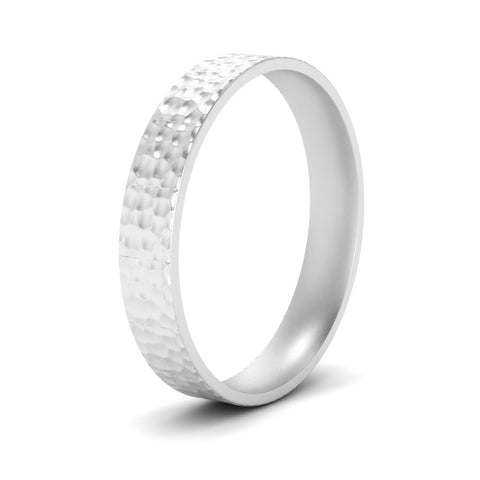 Hammered Finish Mens Wedding Band