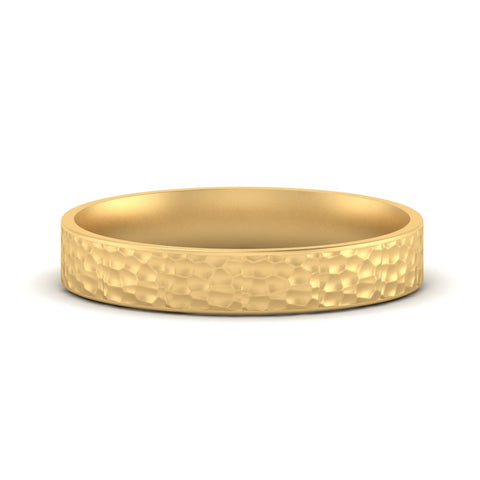 Hammered Finish Mens Wedding Band