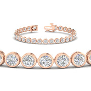 8.70 Carat Diamond Bezel Set Tennis Bracelet