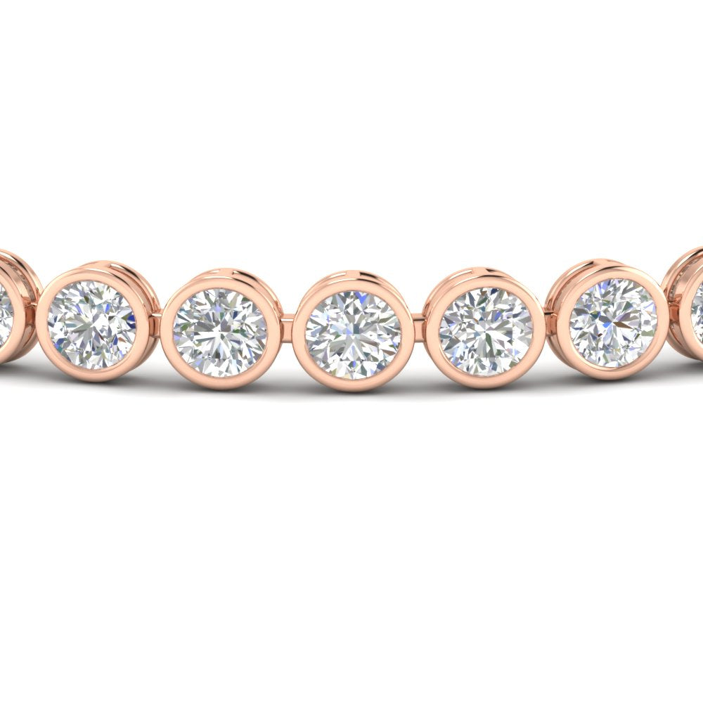 8.70 Carat Diamond Bezel Set Tennis Bracelet
