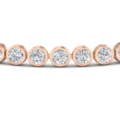 8.70 Carat Diamond Bezel Set Tennis Bracelet