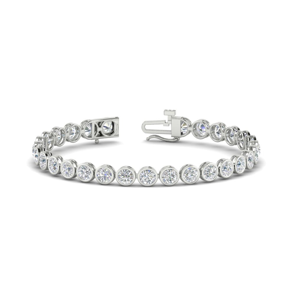 8.70 Carat Diamond Bezel Set Tennis Bracelet