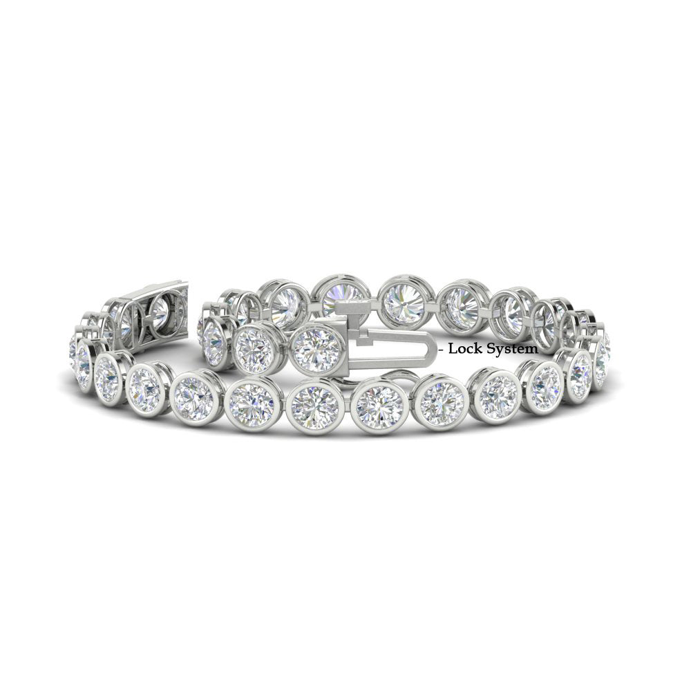 8.70 Carat Diamond Bezel Set Tennis Bracelet