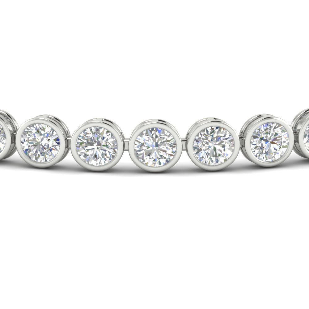 8.70 Carat Diamond Bezel Set Tennis Bracelet