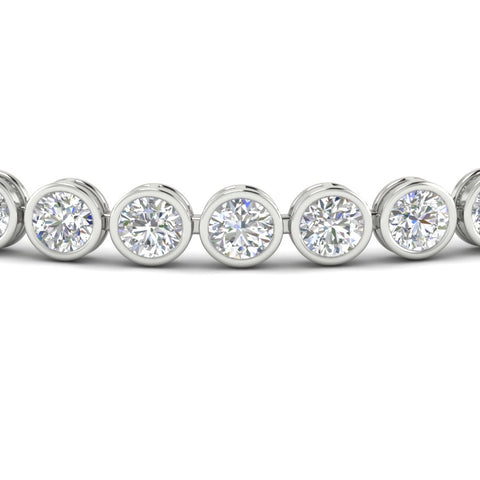 8.70 Carat Diamond Bezel Set Tennis Bracelet