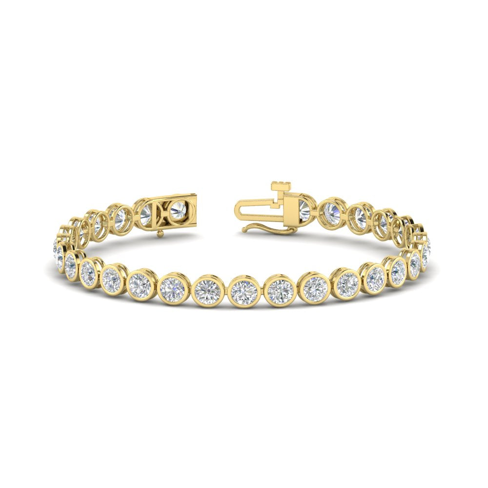 8.70 Carat Diamond Bezel Set Tennis Bracelet