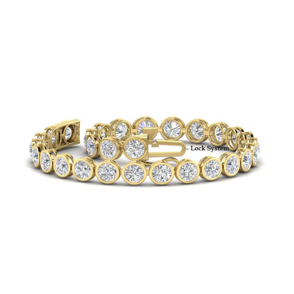 8.70 Carat Diamond Bezel Set Tennis Bracelet