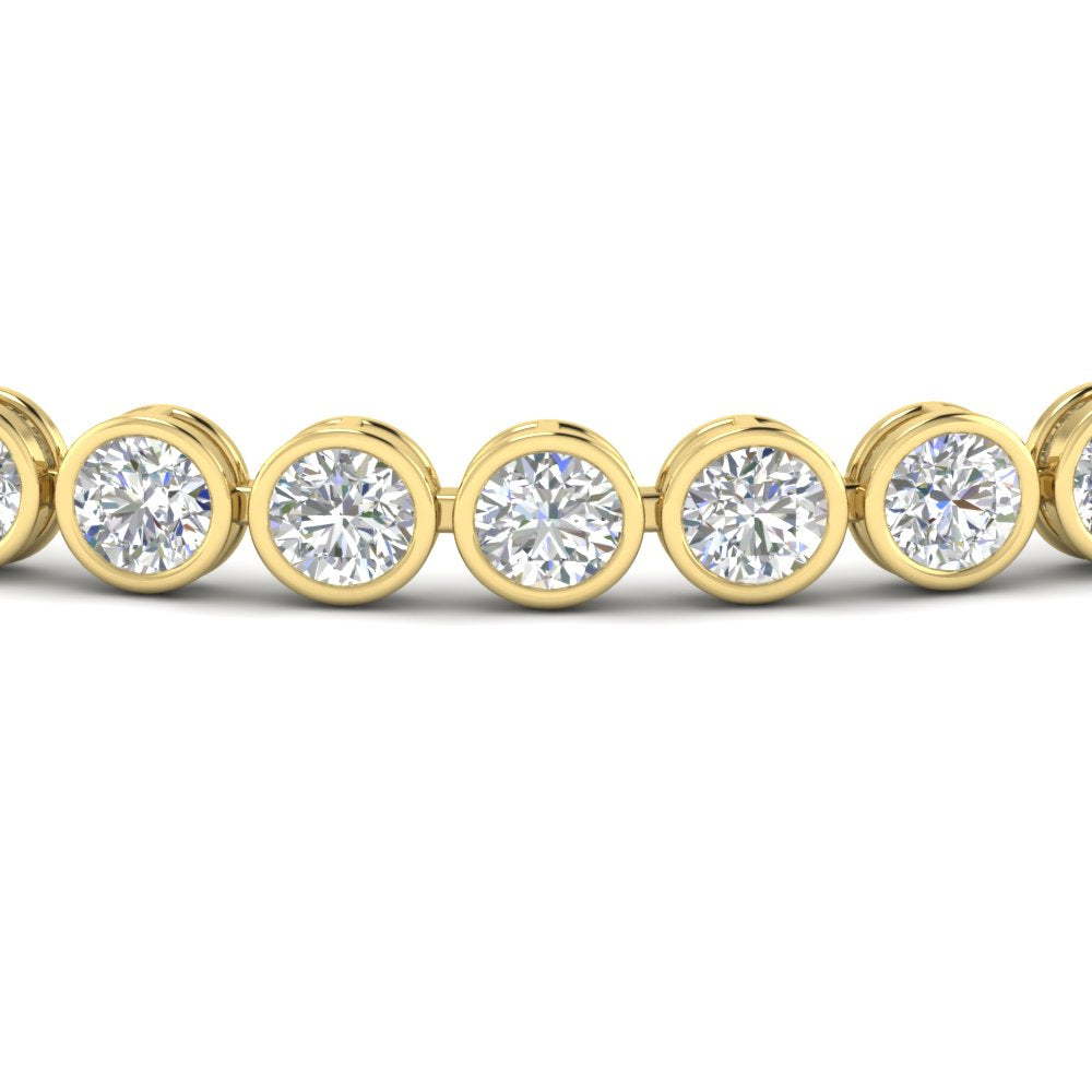 8.70 Carat Diamond Bezel Set Tennis Bracelet
