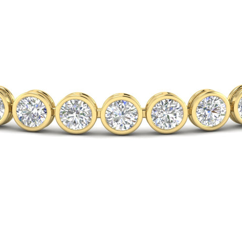 8.70 Carat Diamond Bezel Set Tennis Bracelet