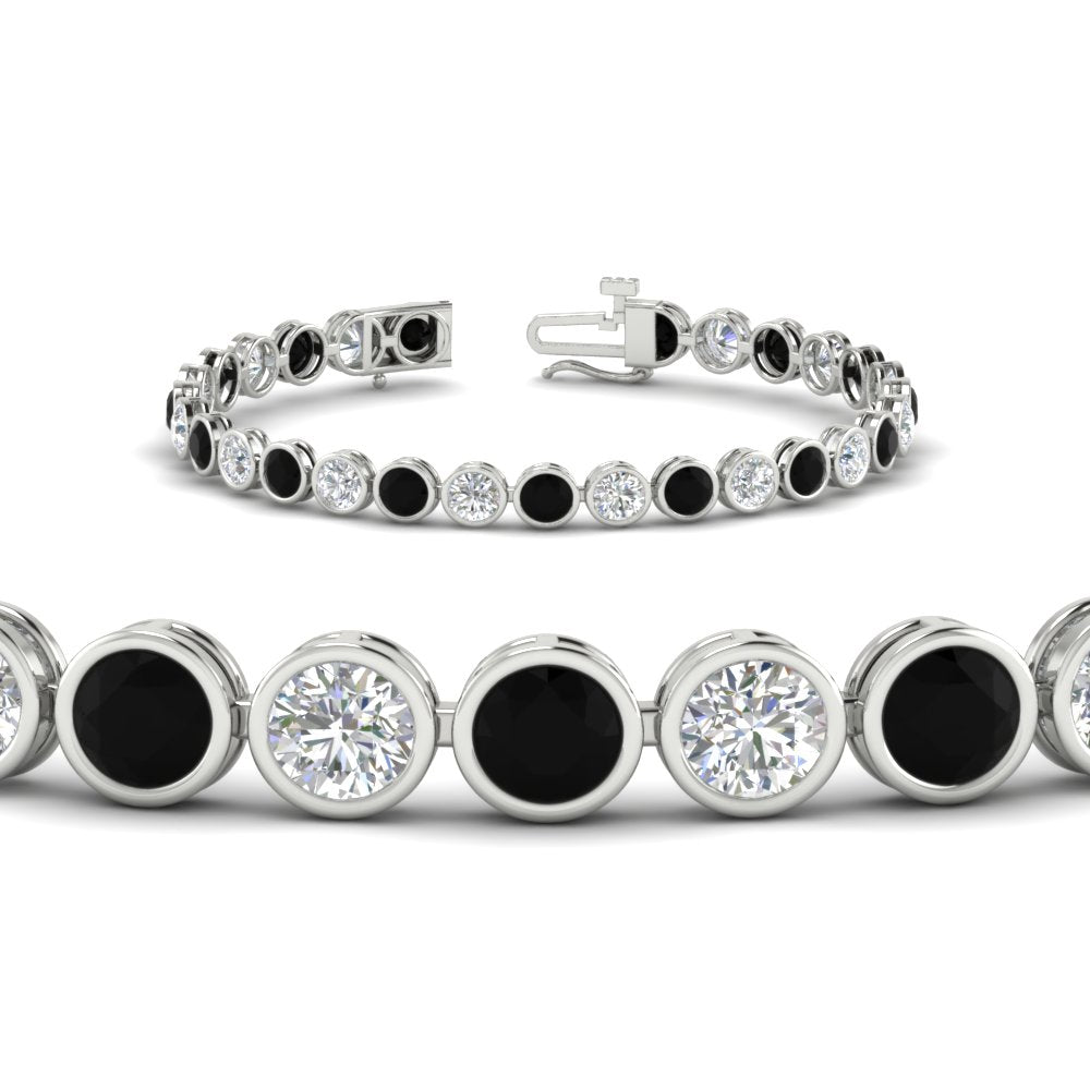 8.70 Carat Diamond Bezel Set Tennis Bracelet