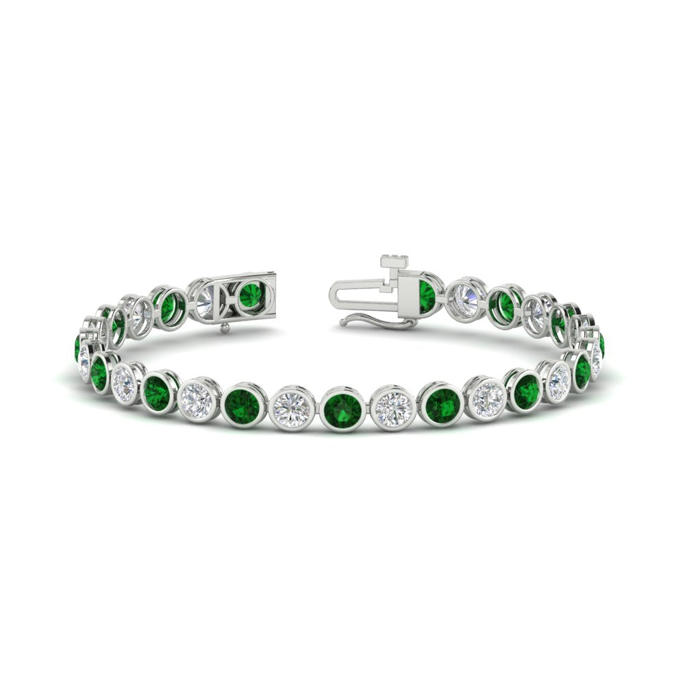 8.70 Carat Diamond Bezel Set Tennis Bracelet