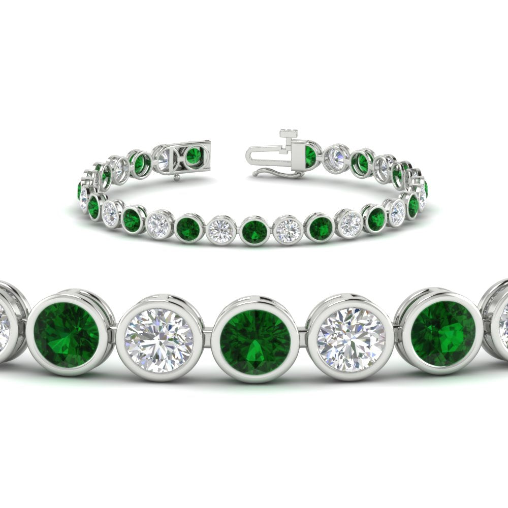 8.70 Carat Diamond Bezel Set Tennis Bracelet