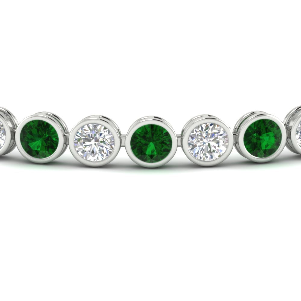 8.70 Carat Diamond Bezel Set Tennis Bracelet