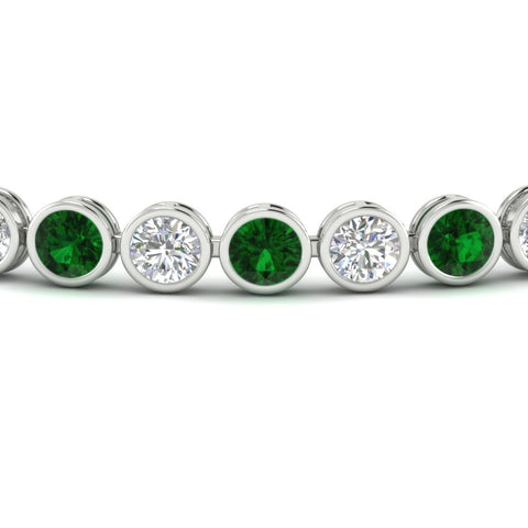 8.70 Carat Diamond Bezel Set Tennis Bracelet