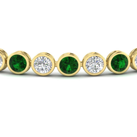 8.70 Carat Diamond Bezel Set Tennis Bracelet
