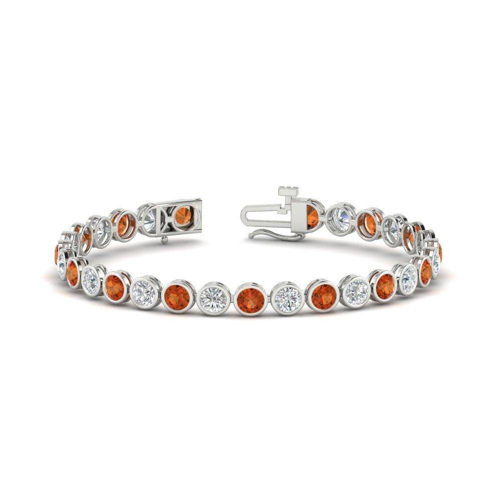 8.70 Carat Diamond Bezel Set Tennis Bracelet