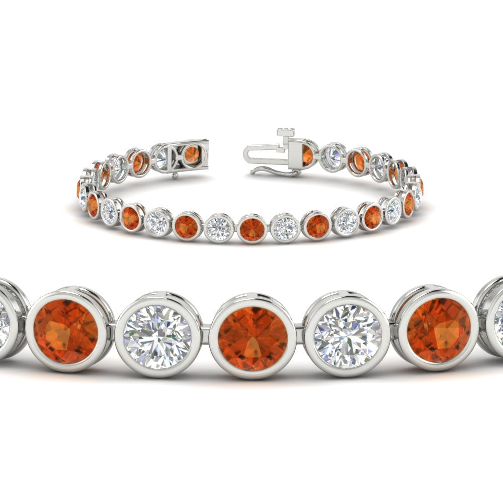 8.70 Carat Diamond Bezel Set Tennis Bracelet