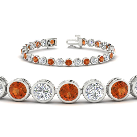 8.70 Carat Diamond Bezel Set Tennis Bracelet