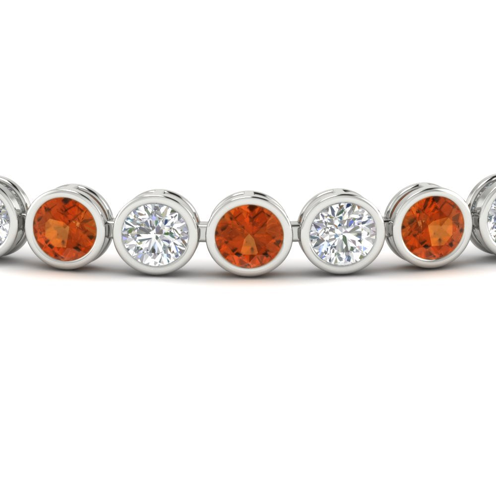 8.70 Carat Diamond Bezel Set Tennis Bracelet