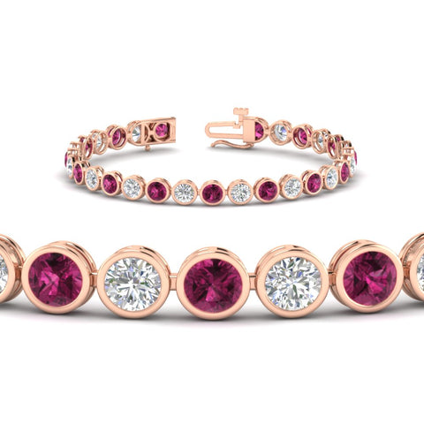 8.70 Carat Diamond Bezel Set Tennis Bracelet