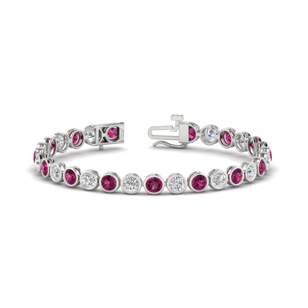 8.70 Carat Diamond Bezel Set Tennis Bracelet