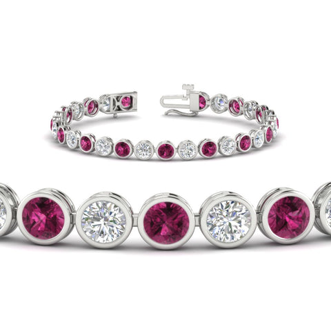 8.70 Carat Diamond Bezel Set Tennis Bracelet