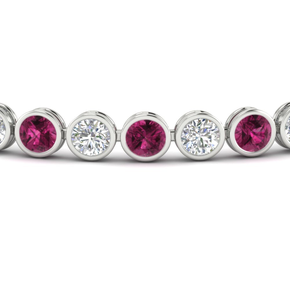 8.70 Carat Diamond Bezel Set Tennis Bracelet