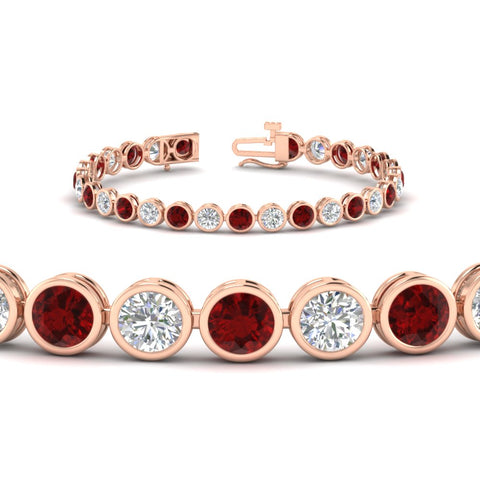 8.70 Carat Diamond Bezel Set Tennis Bracelet