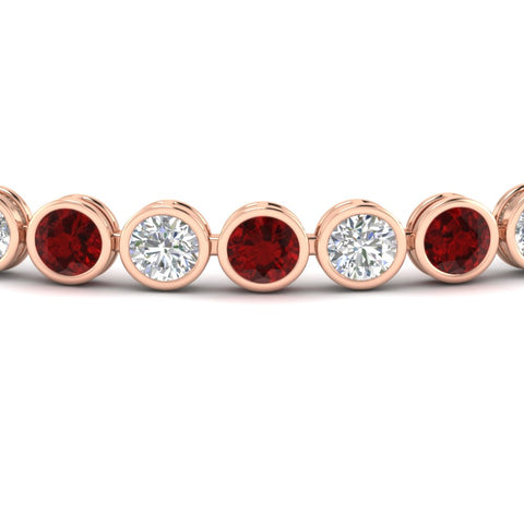 8.70 Carat Diamond Bezel Set Tennis Bracelet