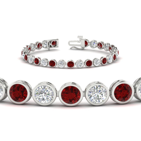 8.70 Carat Diamond Bezel Set Tennis Bracelet
