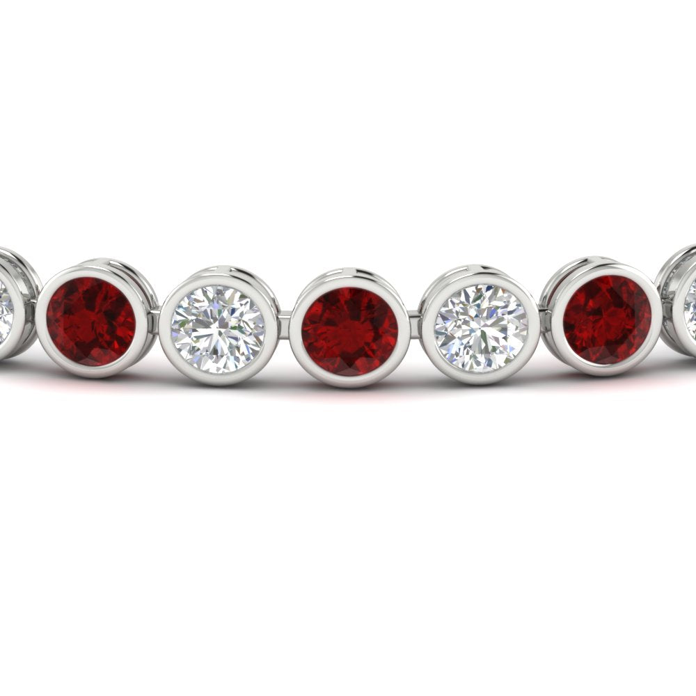8.70 Carat Diamond Bezel Set Tennis Bracelet