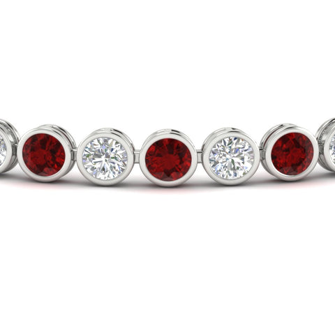 8.70 Carat Diamond Bezel Set Tennis Bracelet