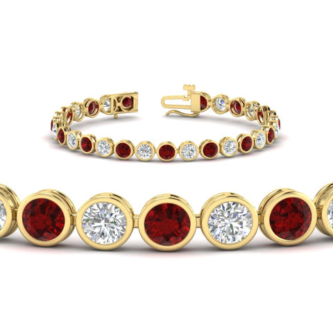 8.70 Carat Diamond Bezel Set Tennis Bracelet