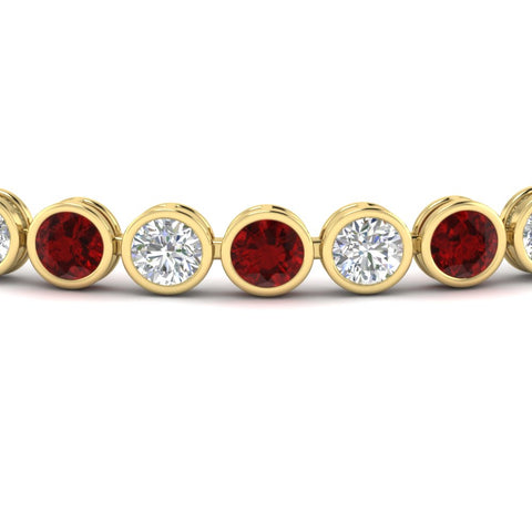 8.70 Carat Diamond Bezel Set Tennis Bracelet
