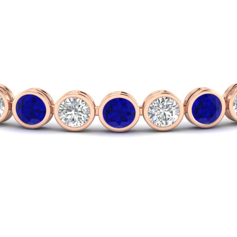 8.70 Carat Diamond Bezel Set Tennis Bracelet
