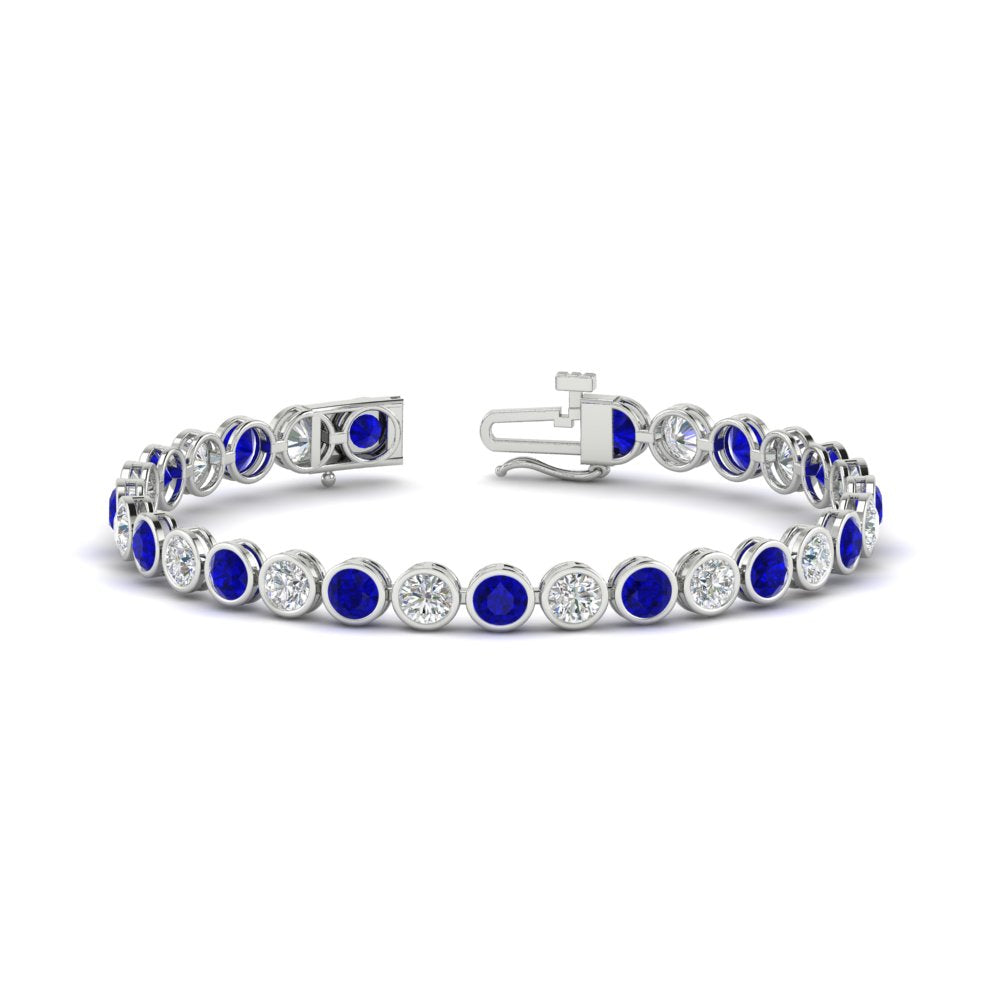 8.70 Carat Diamond Bezel Set Tennis Bracelet